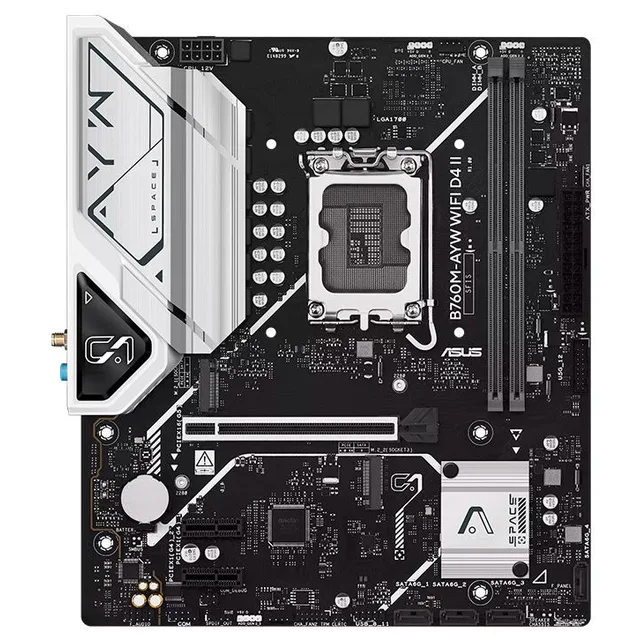 Placa-mãe ASUS B760M-AYW WiFi D4 II, vista frontal