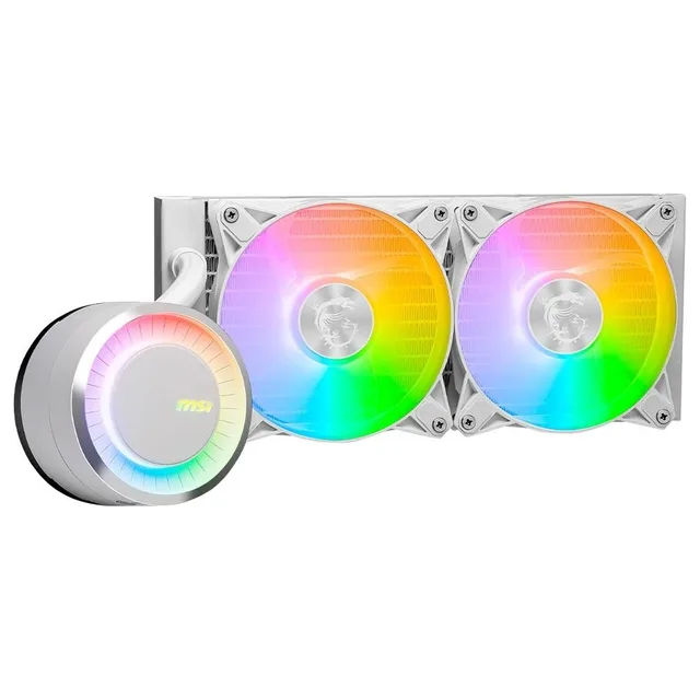 MSI MAG CORELIQUID E240 White, vista em perspectiva