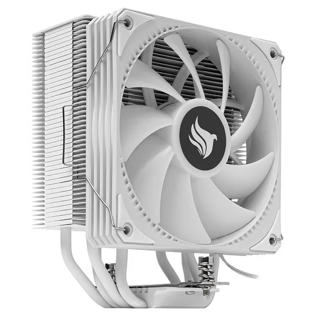 Cooler Pichau Sage V2 White Edition, branco, vista em perspectiva.