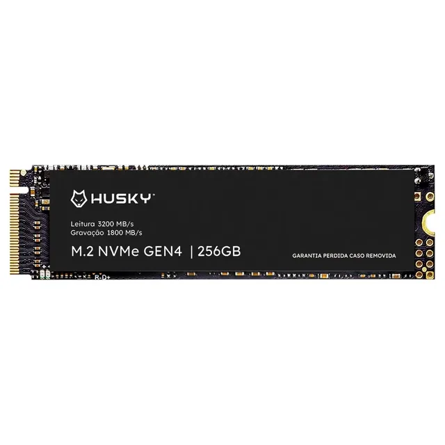 Husky ThunderBoost 256 GB, vista da etiqueta