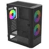 Gabinete Montech X2 Plus, vista frontal e lateral