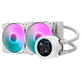Cooler Aigo Darkflash DN240S, branco, vista em perspectiva.