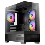 Gabinete Antec CX500M RGB, vista frontal e lateral