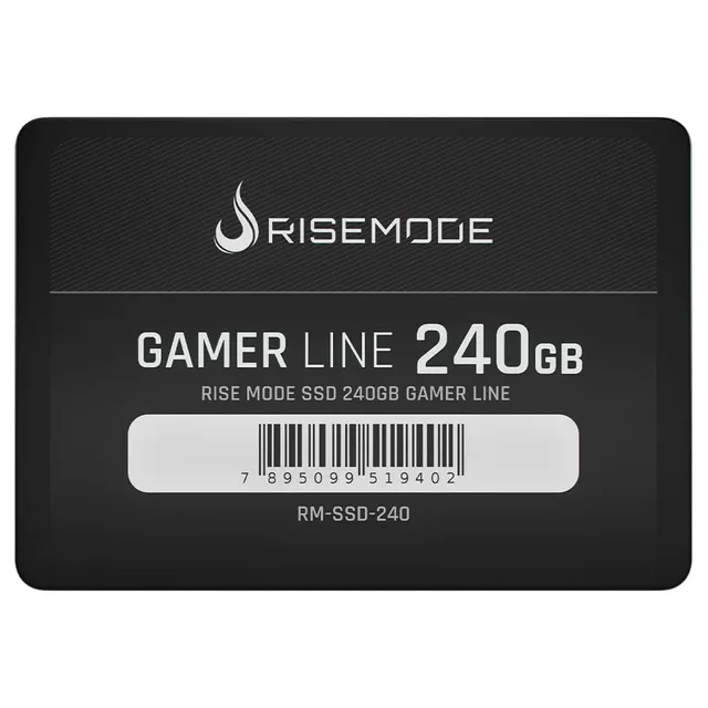 Rise Mode Gamer Line 240 GB, vista da etiqueta