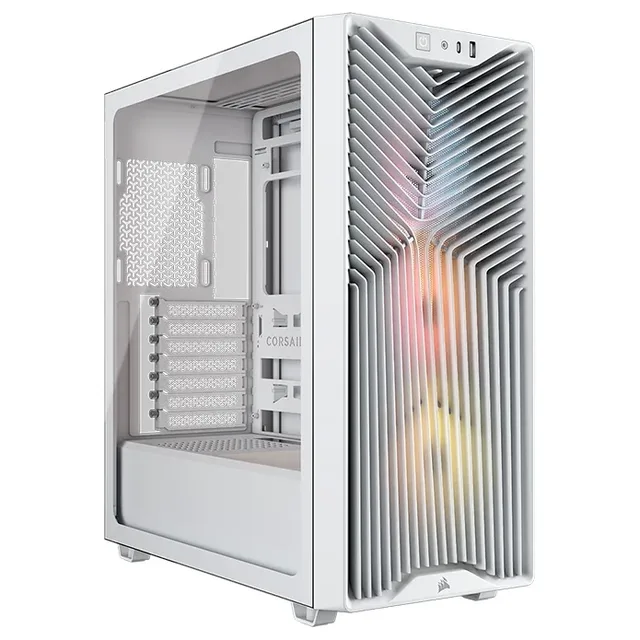 Gabinete Corsair 3200D RS ARGB, vista frontal e lateral