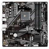 Placa-mãe Gigabyte B550M K, vista frontal, sem perspectiva