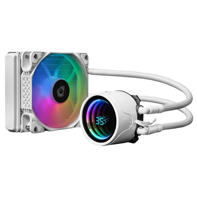 Cooler Mancer Mystic G1, branco, vista em perspectiva.