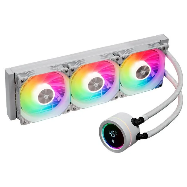 Cooler Pichau AQUA 360X, vista em perspectiva.