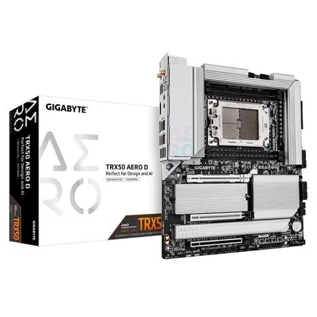 Placa-mãe Gigabyte TRX50 AERO D, vista principal