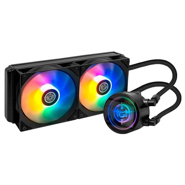 Cooler TGT Spartel V2, preto, vista em perspectiva.