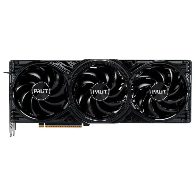 Palit GeForce RTX 5080 GamingPro, vista frontal das ventoinhas.