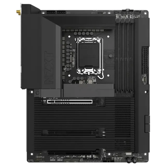Placa-mãe NZXT N7 Z890, vista frontal, sem perspectiva