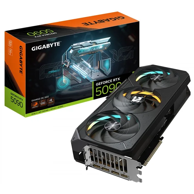Placa de vídeo Gigabyte GeForce RTX 5090 Gaming OC, vista principal