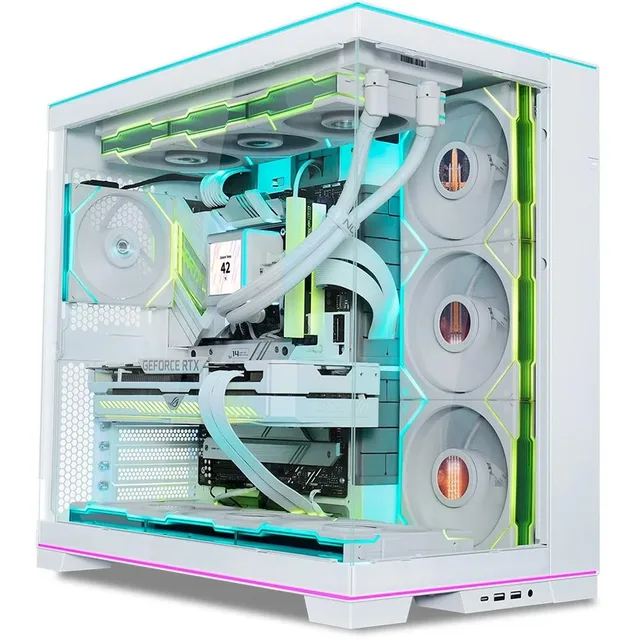 Gabinete Lian Li O11 DYNAMIC EVO RGB, vista frontal e lateral