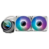 Cooler Aigo Darkflash TWISTER DX240 V2, branco, vista em perspectiva.