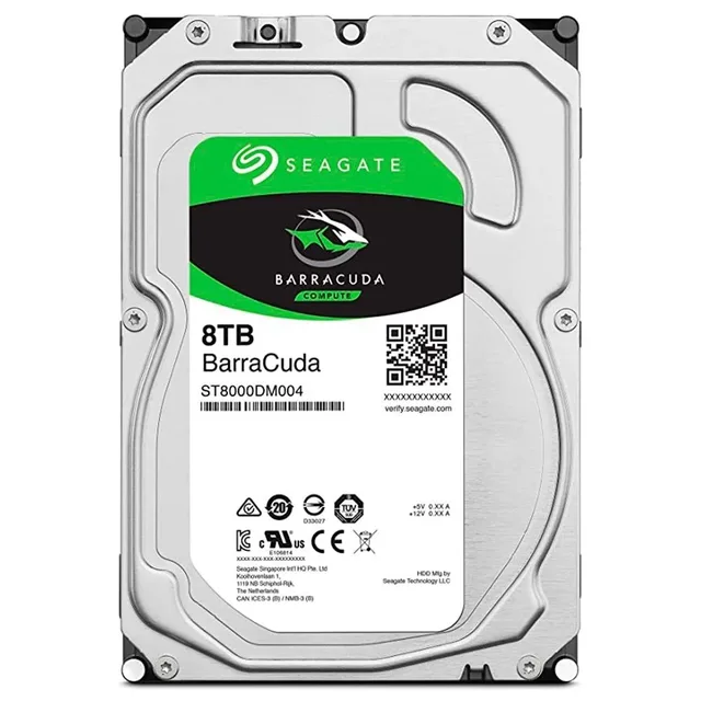Seagate BarraCuda 8 TB, vista da etiqueta
