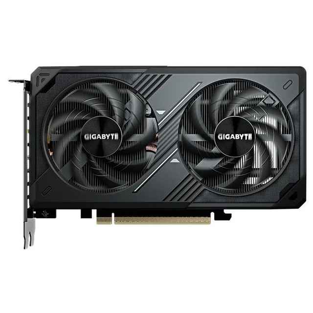 Placa de vídeo Gigabyte GeForce RTX 5060 WINDFORCE MAX OC 8G, 8 GB, vista frontal das ventoinhas