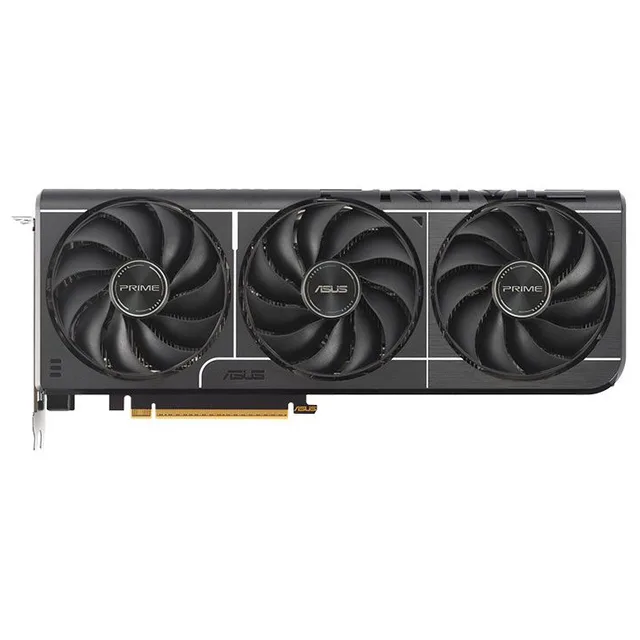 Placa de vídeo ASUS Prime GeForce RTX 5060 Ti OC 16GB, 16 GB, vista frontal das ventoinhas