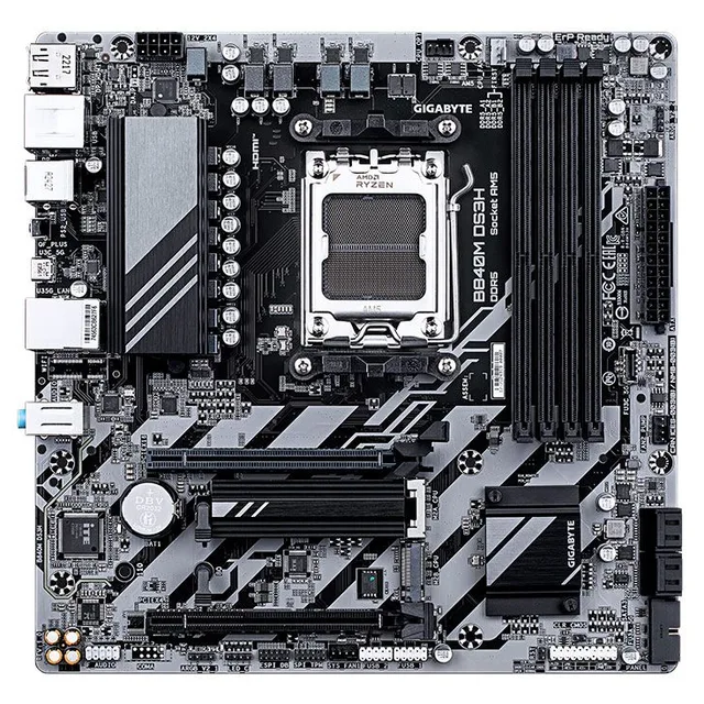 Placa-mãe Gigabyte B840M DS3H, vista frontal