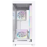 Gabinete Acegeek Nebula, branco, vista frontal e lateral