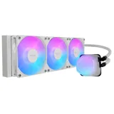 Cooler Cooler Master Elite Liquid 360, branco, vista em perspectiva.
