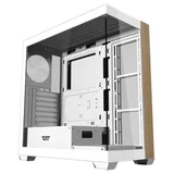 Gabinete Aigo Darkflash DS900W na cor branco, vista frontal e lateral