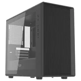 Gabinete Aigo Darkflash DB460M na cor preto, vista frontal e lateral