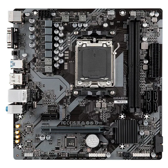 Placa-mãe Gigabyte B650M S2H, vista frontal