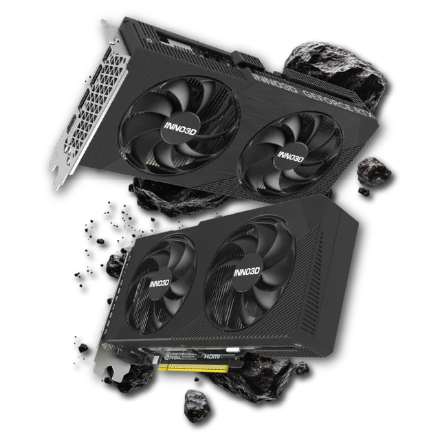 Placa de vídeo Inno3D GeForce RTX 5050 Twin X2, vista principal