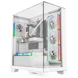 Gabinete Liketec Empire Snow, vista frontal e lateral