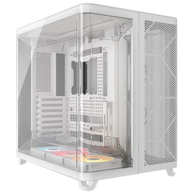 Gabinete Corsair AIR 5400 RS-R ARGB, vista frontal e lateral