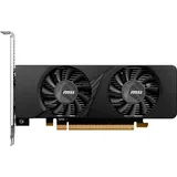 MSI GeForce RTX 3050 LP 6G OC, vista frontal das ventoinhas.