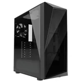 Gabinete Cooler Master CMP 520L preto, vista frontal e lateral