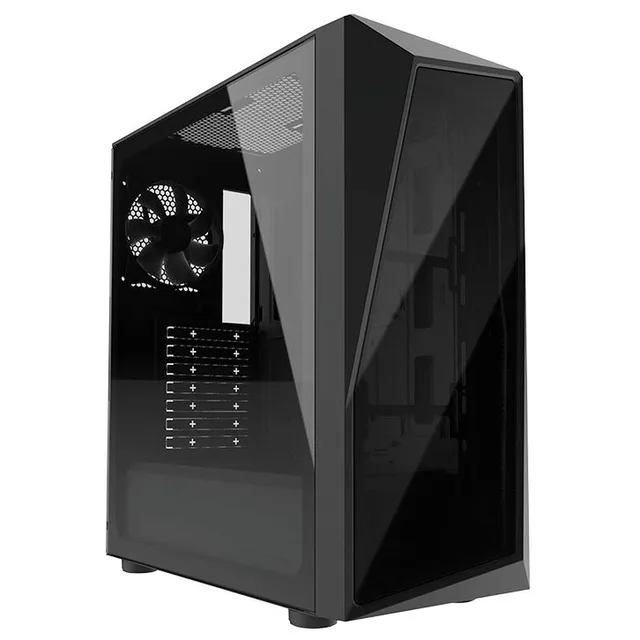 Gabinete Cooler Master CMP 520L preto, vista frontal e lateral