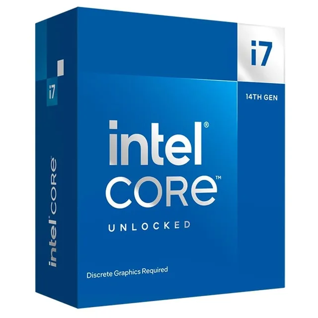 Caixa Intel Core i7 desbloqueado de 14ª geração, anúncio exato i7-14700KF