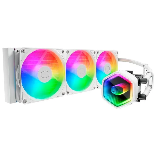 Cooler Cooler Master Masterliquid 360 Core II, vista em perspectiva.