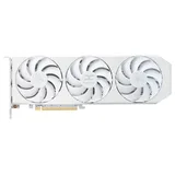 PowerColor RX 9060 XT Hellhound Spectral White, vista frontal das ventoinhas.