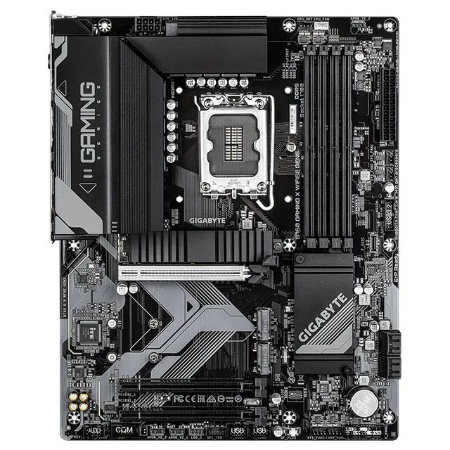 Placa-mãe Gigabyte B760 Gaming X WIFI6E Gen5, vista frontal