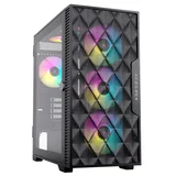 Gabinete Acegeek Darkfate Mini Mesh, preto, vista frontal e lateral