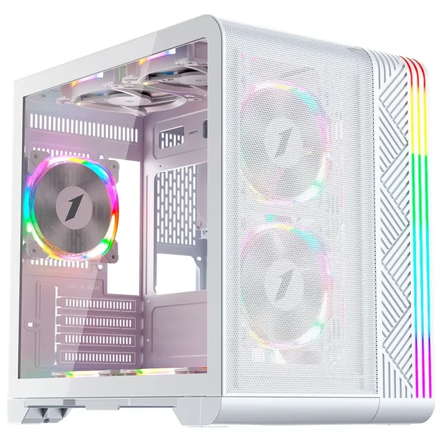 Gabinete 1STPLAYER VT5, vista frontal e lateral