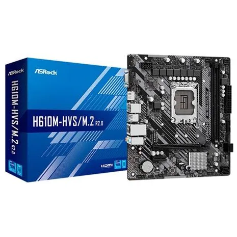 Placa-mãe ASRock H610M-HVS/M.2 R2.0, vista principal