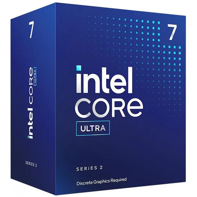Embalagem do Intel Core Ultra 7 Series 2, identificada como modelo 265F.