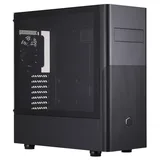 Gabinete Cooler Master Masterbox CM695 TG, preto, vista frontal e lateral
