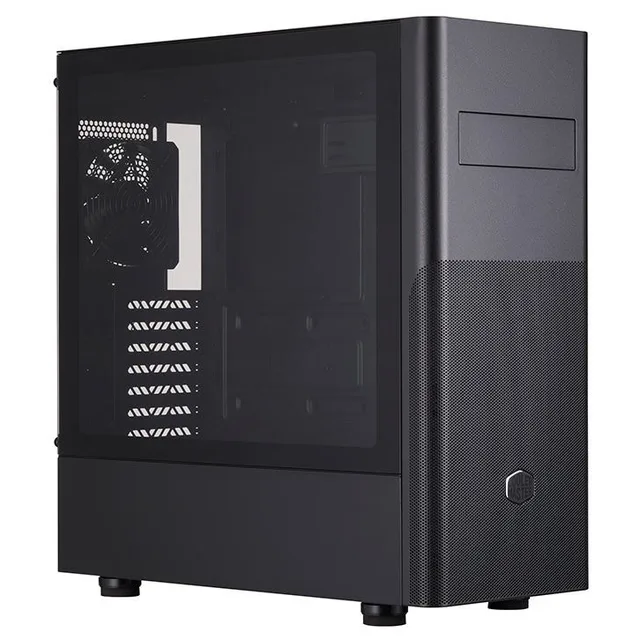 Gabinete Cooler Master Masterbox CM695 TG, preto, vista frontal e lateral