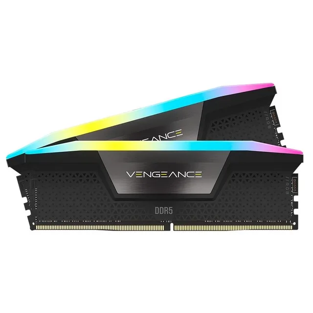 Corsair VENGEANCE RGB, vista lateral do kit com 2 módulos de 16 GB