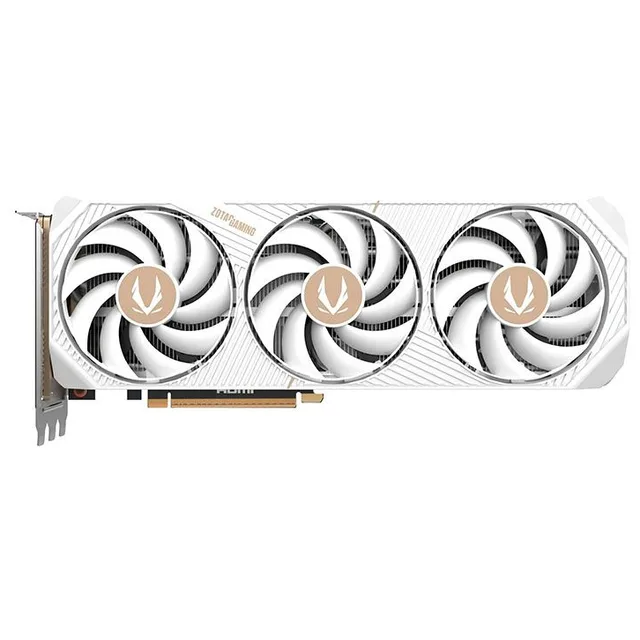 Placa de vídeo Zotac Gaming GeForce RTX 5070 Ti Solid Core OC, 16 GB, vista frontal das ventoinhas