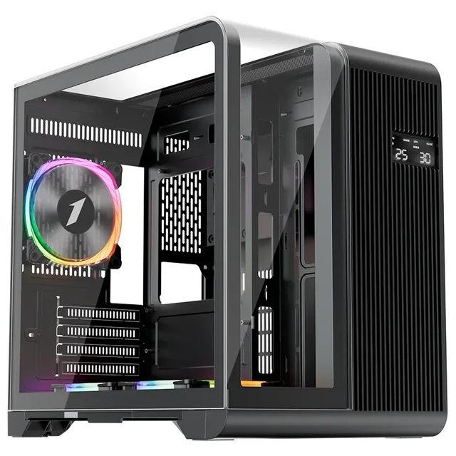 Gabinete 1STPLAYER RT5, vista frontal e lateral