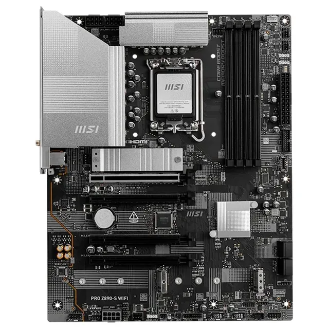 Placa-mãe MSI PRO Z890-S WIFI, vista frontal, sem perspectiva