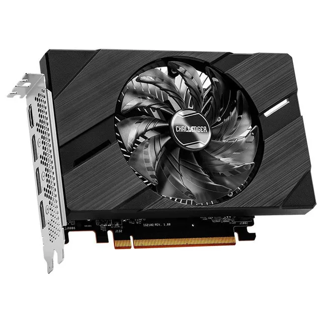 Placa de vídeo ASRock Intel Arc A380 Challenger ITX 6GB OC, 6 GB, vista frontal das ventoinhas