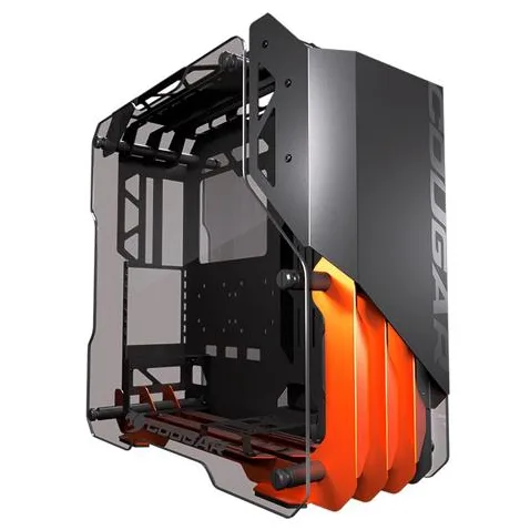 Gabinete Cougar Blazer Vidro Temp, variante preto, vista do produto